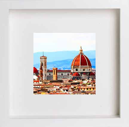 Italy The Duomo In Florence 256 in White frame, premium wall art print