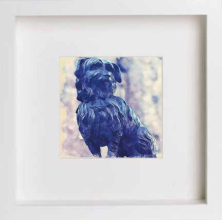 Edinburgh Greyfriars Bobby 0027 in White frame, premium wall art print