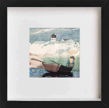 L Lumartos Vintage Boy In Boat