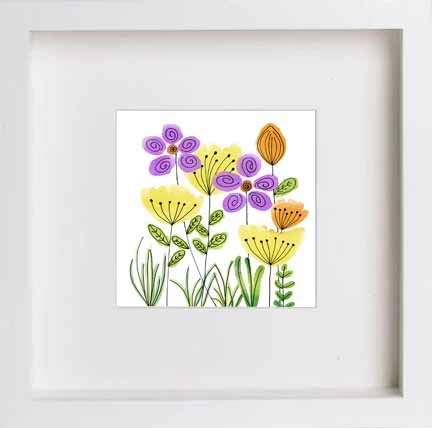 L Lumartos Vintage Graphic Flowers