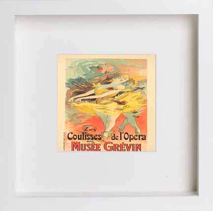 Vintage Poster Les Coulisses De Lopera Au Muse Grvin in White frame, premium wall art print