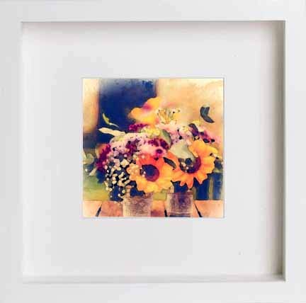 L Lumartos Vintage Flowers On Bench