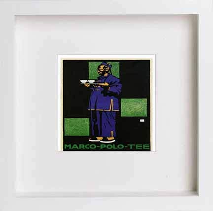 Vintage Poster Marco Polo Tee Advertising in White frame, premium wall art print