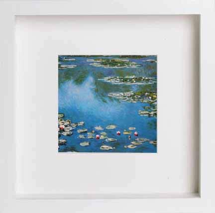 Vintage Monet in White frame, premium wall art print