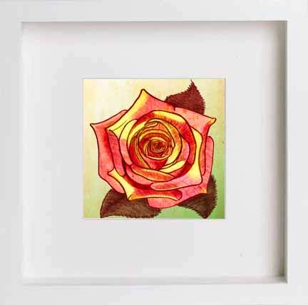 L Lumartos Vintage Ink Sketch Rose