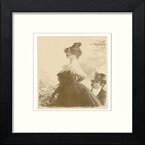 Vintage Poster Maf255 Bonus O Charles Leandre in Black Wood frame, premium wall art print