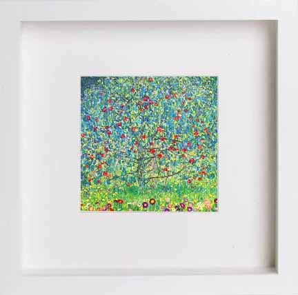 Vintage The Orchard in White frame, premium wall art print