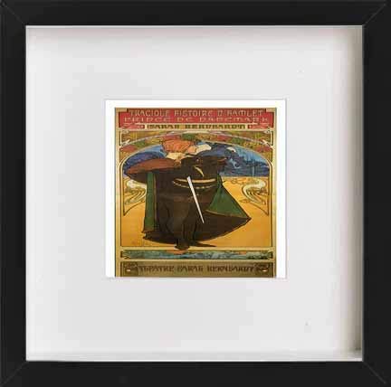 L Lumartos Vintage Poster Hamlet Sarah Bernhardt