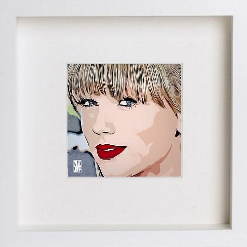 Taylor Swift 191 in Wooden Box Frame frame, premium wall art print