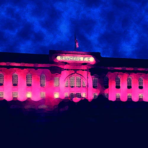 L Lumartos Glasgow Rangers FC Ibrox Frontage At Night