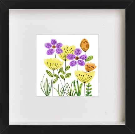 L Lumartos Vintage Graphic Flowers