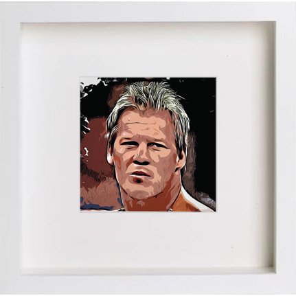 WWE Raw Chris Jericho 232 in White frame, premium wall art print