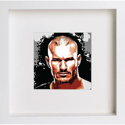 WWE Raw Randy Orton 237 in White frame, premium wall art print