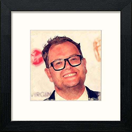 Alan Carr in Black Wood frame, premium wall art print
