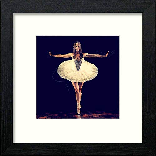 Vintage On Your Toes in Black Wood frame, premium wall art print