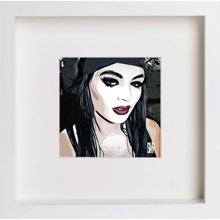 WWE Raw Saraya Jade Bevis 240 in White frame, premium wall art print