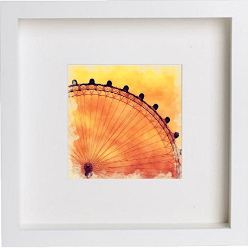 London The London Eye 109 in White frame, premium wall art print