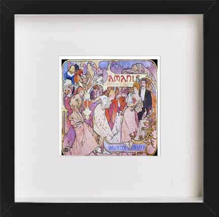 L Lumartos Vintage Poster Alphonse Mucha Amants 1895