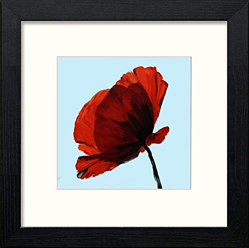 Stunning Poppy in Black Wood frame, premium wall art print
