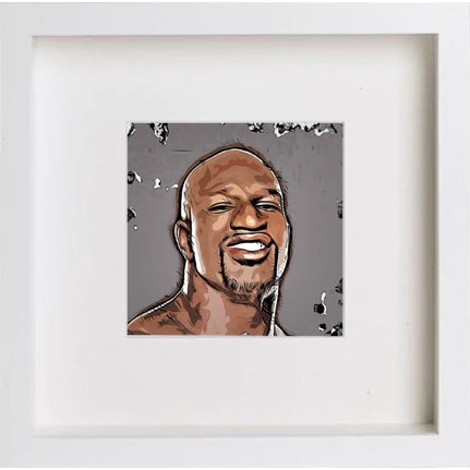 WWE Raw Thaddeus Bullard.jpg 241 in White frame, premium wall art print