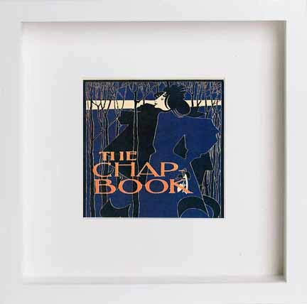 Vintage Poster The Chap Book A in White frame, premium wall art print