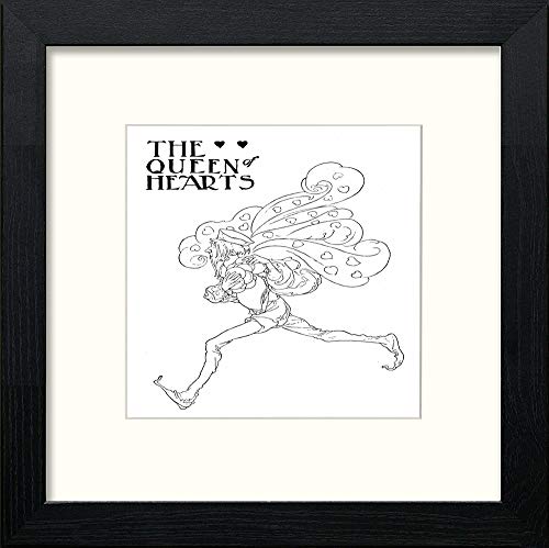 Vintage Poster Big Book Of Nursery Rhymes (10) in Black Wood frame, premium wall art print