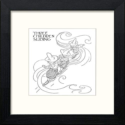 Vintage Poster Big Book Of Nursery Rhymes (55) in Black Wood frame, premium wall art print
