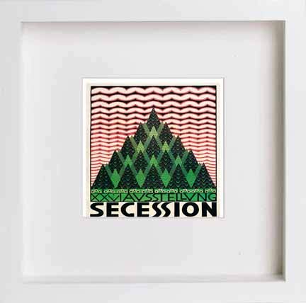 Vintage Poster XXV Ausstellung Secession in White frame, premium wall art print