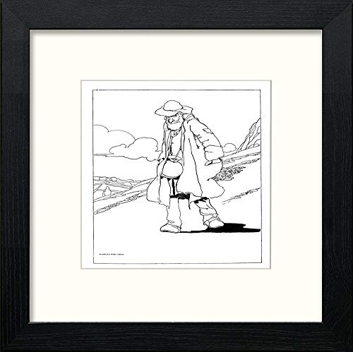 Vintage Poster The Story Of Weathercock (14) in Black Wood frame, premium wall art print