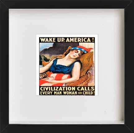 L Lumartos Vintage Poster Wake Up America