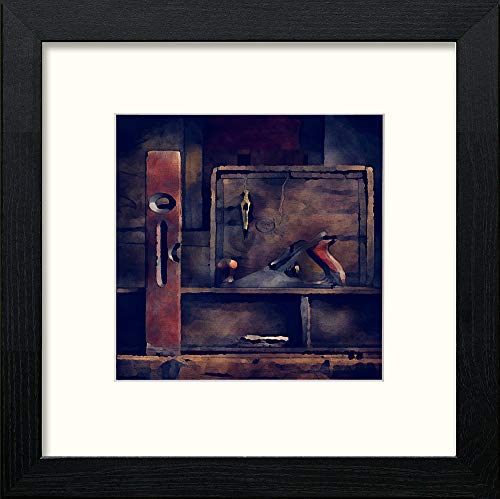 Tool Box in Black Wood frame, premium wall art print
