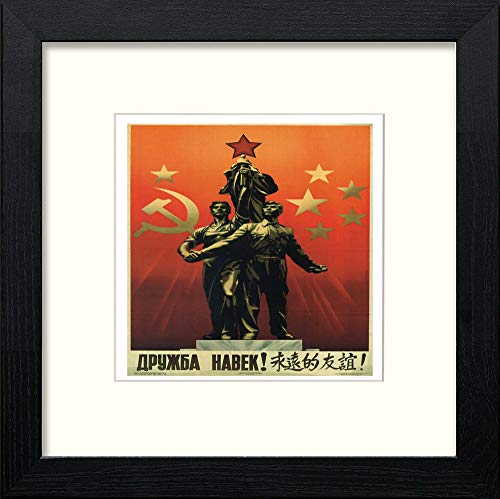 Vintage Poster Habek! in Dark Wood frame, premium wall art print