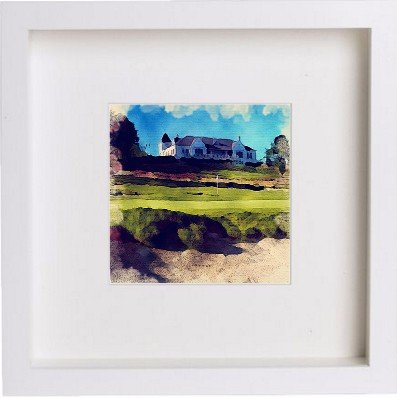 Golf The Duke's Golf Course 81 in Wooden Box Frame frame, premium wall art print
