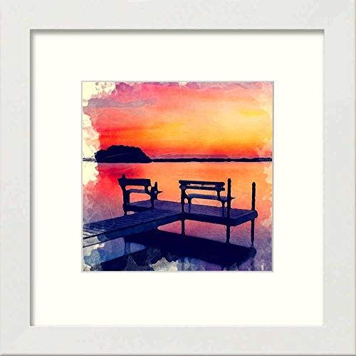 L Lumartos Vintage Benches At Sunset