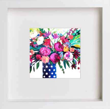 L Lumartos Vintage Vibrant Colouful Bunch Of Flowers In Vase