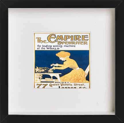 L Lumartos Vintage Poster The Empire Typewriter