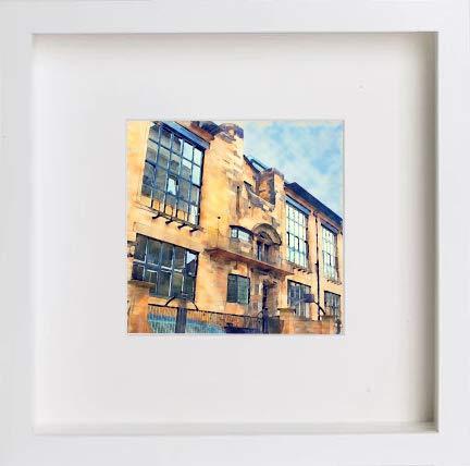 Italy Venice Sunset On The Grand Canal 0253 in White frame, premium wall art print