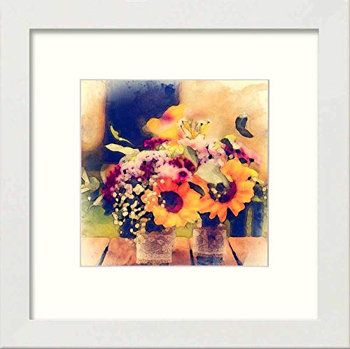L Lumartos Vintage Flowers On Bench