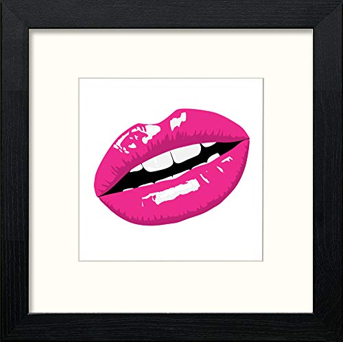 The Kiss in Black Wood frame, premium wall art print