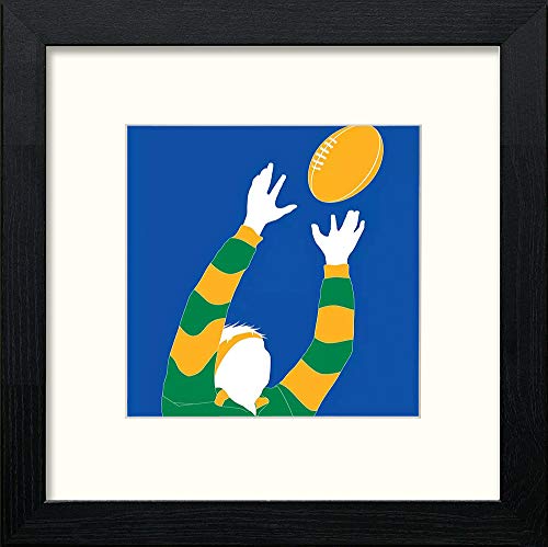 Vintage Rugby World Cup 2015 Poster in Black Wood frame, premium wall art print