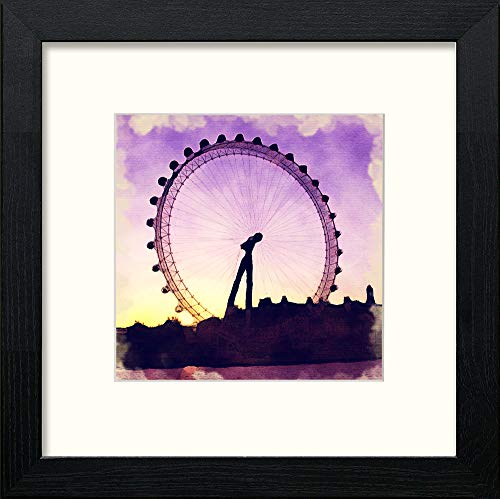London Eye II in Black Wood frame, premium wall art print