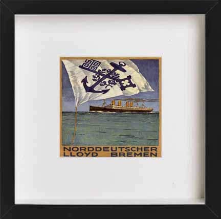 L Lumartos Vintage Poster Calendar Page For Norddeutscher Lloyd Bremen A