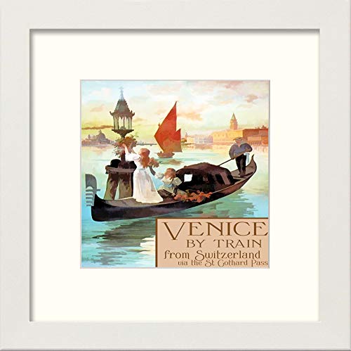 L Lumartos Vintage Venice By Train Poster