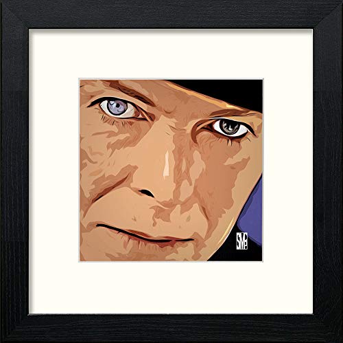 David Bowie in Black Wood frame, premium wall art print