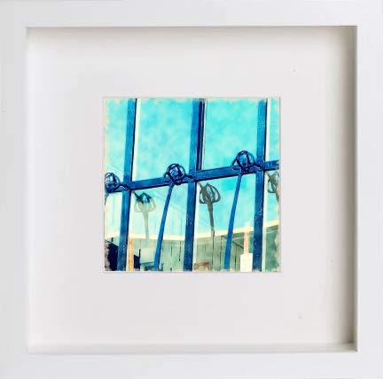 Charles Rennie Macintosh School Of Art Window Detail 0247 in White frame, premium wall art print