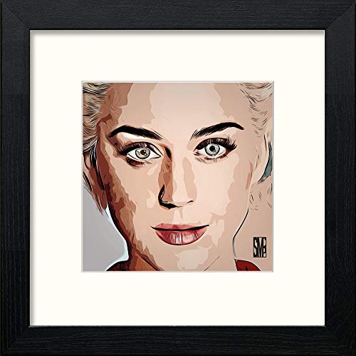 Katy Perry in Black Wood frame, premium wall art print