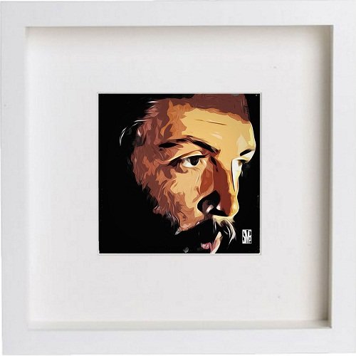 Paul Mccartney 167 in White frame, premium wall art print