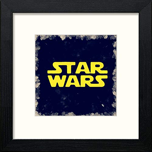 Star Wars in Black Wood frame, premium wall art print