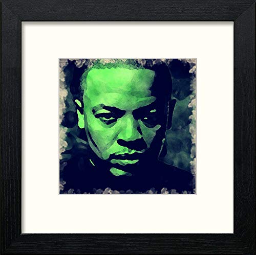 Dr Dre in Black Wood frame, premium wall art print