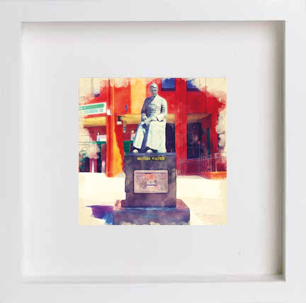 Glasgow Celtic Brother Walfred 0302 in White frame, premium wall art print